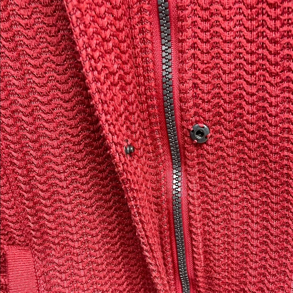 Bench Red Textured Knit Hoodie - Picture 4 of 16